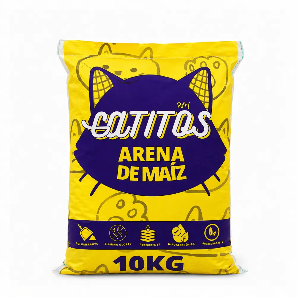 Arena de maíz para gatos GATITOS