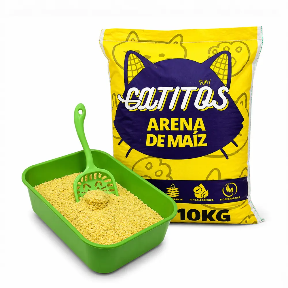 Arena ecológica de maíz para gatos GATITOS