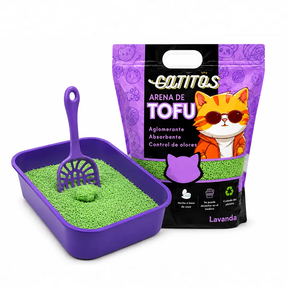 Arena ecológica de tofu para gatos GATITOS